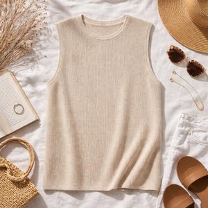 Easy Ladies Sweater Vest Slipover Knitting Patterns, Women's Jumpers, UK Size 8-22, PDF Pattern