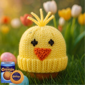 Osterküken Schoko Orange Cover Strickmuster, Osterei-Dekoration, PDF Pattern