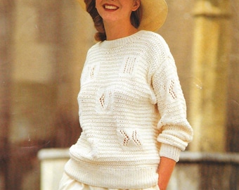 Womens Sweater Knitting Patterns, Ladies Jumpers, Size 30-40" Chest, PDF Download