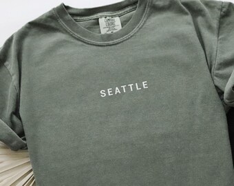 Seattle Minimalist Comfort Colors Unisex shirt, Rep your minimal city, Perfect Souvenir or gift for friends and family