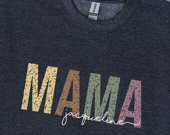 Personalized Mama Sweater with Kids' Names, Custom Mom sweat shirt, Mother's Day Gift, Mama sweatshirt with Children's Names