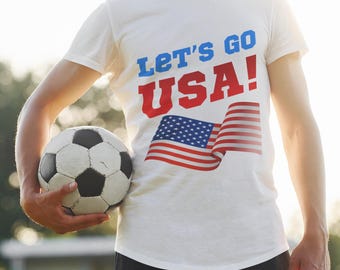 UniSex Let's Go USA World Cup t-shirt, men's and women's graphic tee