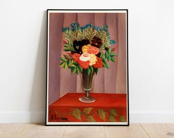 アンリ・ダンティ 油彩12号 欧州画 油彩画 花束 印象派風 アンリ