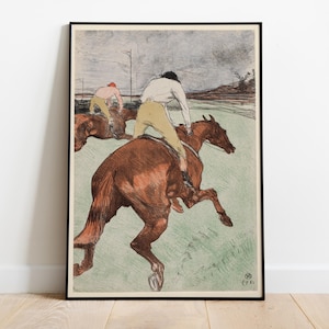 Henri de Toulouse-Lautrec, Corse di cavalli, Arte equestre d'epoca - Quadro, Decorazione per la casa, Poster di alta qualità - Carta semilucida premium
