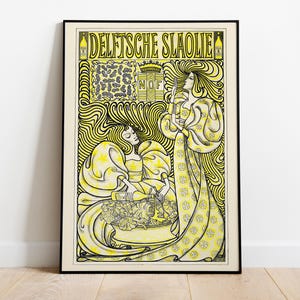 Jan Toorop, Delft Salad Oil Poster, 1894, Art Nouveau - Painting Home Decor, High Quality Print - Premium Semi-Glossy Paper