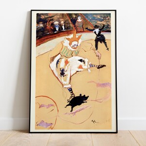 Henri de Toulouse-Lautrec, W cyrku Fernando: Medrano z prosiaczkiem, 1889 - Malarstwo, wystrój domu, plakat HQ - Premium Semi-Glossy Paper