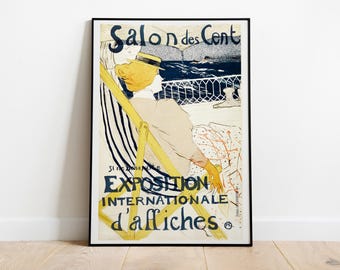 Toulouse-Lautrec Salon des Cent Exhibition Poster, Belle Époque Print