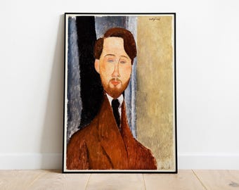 Léopold Zborowski Poster - Amedeo Modigliani Modern Art Print - Museum Wall Decor