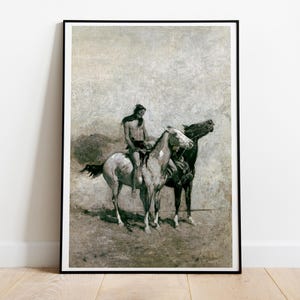 Frederic Remington, Il Mangiafuoco che lancia la sua vittima sul suo pony, 1900, Dipinto Arredamento, Poster HQ - Carta semi-lucida di alta qualità