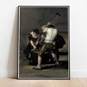 Francisco Goya, La Fucina, 1815-1820 - Dipinto, decorazione per la casa, poster di alta qualità, carta semilucida premium