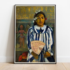 Paul Gauguin, Gli antenati di Tehamana, 1893 - Dipinto, decorazione per la casa, poster di alta qualità, carta semilucida di alta qualità