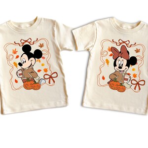 Coquette Mickey Minnie Fall Shirt, Pumpkin Patch Baby Boy Girl Outfit, Disney Autumn Toddler Shirt, Pumpkin Spice Halloween Youth Shirt