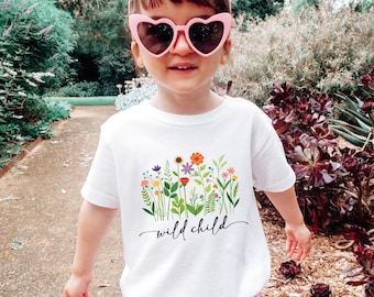 Wild Child Floral Toddler Shirt: Boho Baby Tee