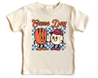 Retro Baseball Game Day Shirt: Toddler & Youth Glove Tee