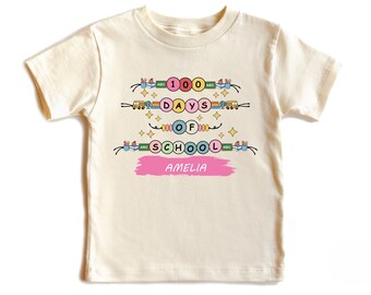 Custom Frienship Bracelet 100 Days of School Shirt, Girls 100 Days School Outfit, Youth 100 Days Sweatshirt, Kids 100th Day of School Shirt