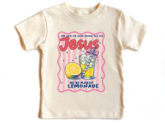 Life Gave Me Some Lemons Shirt, Jesus Lemonade Toddler Outfit, Christian Kids Gift Tee, Church Youth Shirt, Faith Baby