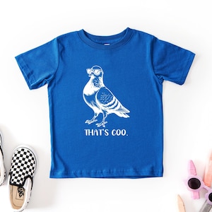 Funny Pigeon Kids Shirt, That's Coo Bird Pun Shirt, Cool Pigeon Graphic Tee, Funny Animal Youth Shirt, Pigeon Toddler Tee, Pigeon image 7