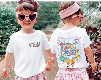 Personalized First Grade Girl Shirt: Back to School Outfit