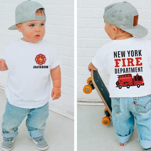 Custom Firetruck Birthday Shirt: Personalized Fireman Party Outfit