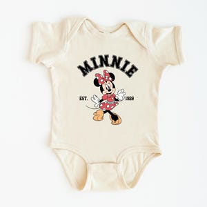 Chemise Minnie Mouse Est 1928, t-shirt Disney pour tout-petits, chemise classique pour tout-petits Minnie, jolie tenue Disney rétro pour les filles image 3