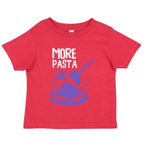 Funny Toddler Pasta Shirt: More Pasta Less Drama Italian Foodie Tee Bild 8