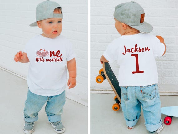Custom One Little Meatball First Birthday Shirt  , 1st Birthday Gift Outfit, First Birthday Outfit, Italian Baby 1st Birthday Party