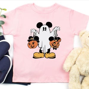 Mickey Halloween Toddler Shirt & Baby Bodysuit, Kids Halloween Disney Shirts, Funny Ghost Mickey Shirt, Cute Spooky Mickey Halloween Tee image 3