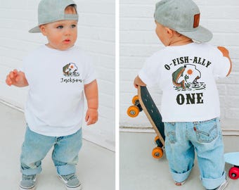 Custom O-Fish-Ally One Birthday Party Shirt, Fishing 1st Birthday Baby Outfit, First Birthday Gifts, Fishing Birthday One Year Baby Bodysuit