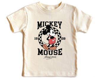 Disney Checkered Mickey Mouse Kids T-Shirt, Mickey Toddler Sweatshirt, Mickey Baby  , Disney Family Trip Toddler Shirt, Disney Gift
