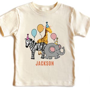 Custom Party Animal Toddler Shirt, Kids Safari Animal Birthday Shirt, Jungle Party T-Shirt for Toddler, Zoo Birthday Baby Outfit
