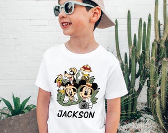 Custom Safari Disney Kids Shirt, Disney Animal Kingdom Shirt for Boy & Girl, Mickey And Friends Safari Baby Outfit, Safari Toddler Tshirt