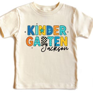 Custom Kindergarten Boy Shirt, Back to School Kindergarten Toddler Shirt, Preschool Toddler Boys Gift Tshirt, First Day of School Boy Shirt