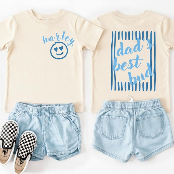 Custom Dad’s Best Bud Shirt, First Father's Day Baby Outfit, Daddy and Me Baby Bodysuit, Cute Father’s Day Toddler Shirt