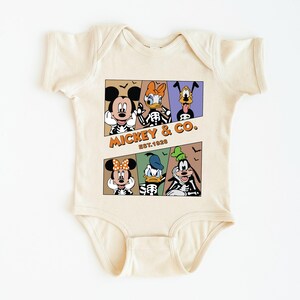 Mickey & Co Halloween Toddler Shirt, Disney Halloween Kids Shirt, Skeleton Disney Characters Tee, Cute Spooky Halloween Shirt for Kids image 8