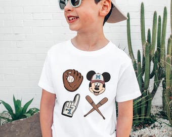 Chemise de baseball pour tout-petit Mickey, t-shirt de baseball Disney pour enfants, tenue de fan de baseball pour tout-petit, t-shirt de baseball pour tout-petit garçon pour le jour du match