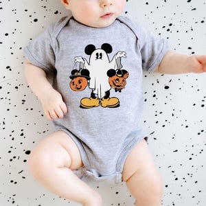Mickey Halloween Toddler Shirt & Baby Bodysuit, Kids Halloween Disney Shirts, Funny Ghost Mickey Shirt, Cute Spooky Mickey Halloween Tee image 4