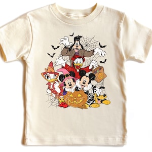 Mickey and Friends Halloween Shirt, Disney Trick or Treat Kids Tee, Cute Spooky Toddler Outfit, Disney Halloween Baby Bodysuit