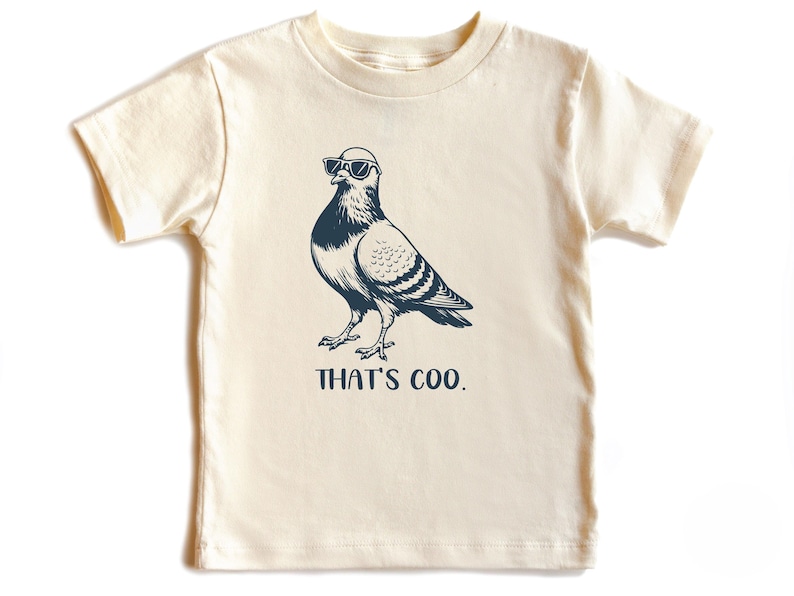 Funny Pigeon Kids Shirt, That's Coo Bird Pun Shirt, Cool Pigeon Graphic Tee, Funny Animal Youth Shirt, Pigeon Toddler Tee, Pigeon image 1