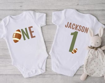 Football First Birthday  , Custom Baby Football Jersey Outfit, 1st Birthday Football Jersey  , Baby Football Gift Shirt