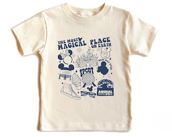Magical Disney Toddler Shirt - Most Magical Place on Earth Tee, Disney Vacation Shirt, Magic Kingdom Trip Outfit for Kids