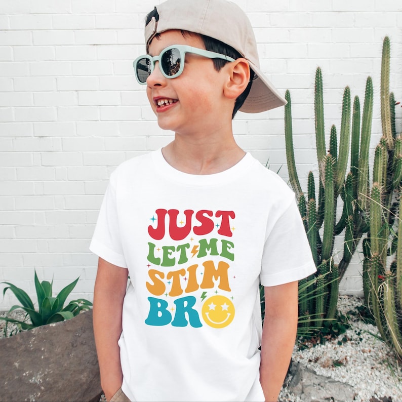 Just Let Me Stim Bro Kids Shirt: Autism Awareness Toddler Tee zdjęcie 1