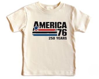 America 76 Kids Shirt, 250 Years America Toddler Tee, 4th of July Baby Onesie®, Patriotic Youth Shirt, USA 250th Anniversary Outfit