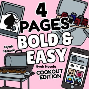 4 cozy cookout bold & easy coloring pages printable | cozy simple coloring pages | coloring pages for women, Teens and girls PDF