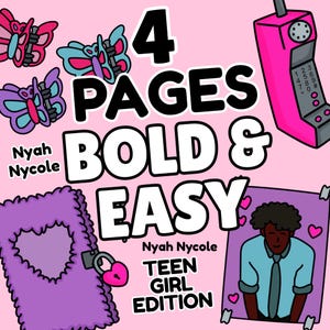 4 cozy teen girl bold & easy coloring pages printable | cozy simple girly coloring pages | coloring pages for women, Teens and girls PDF