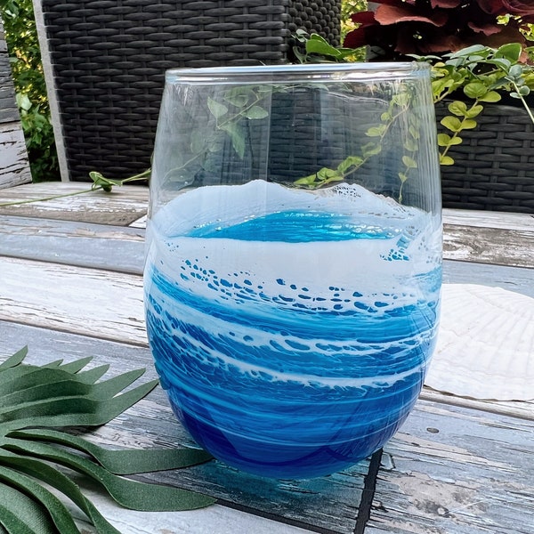 Ocean Wine Glass - Etsy