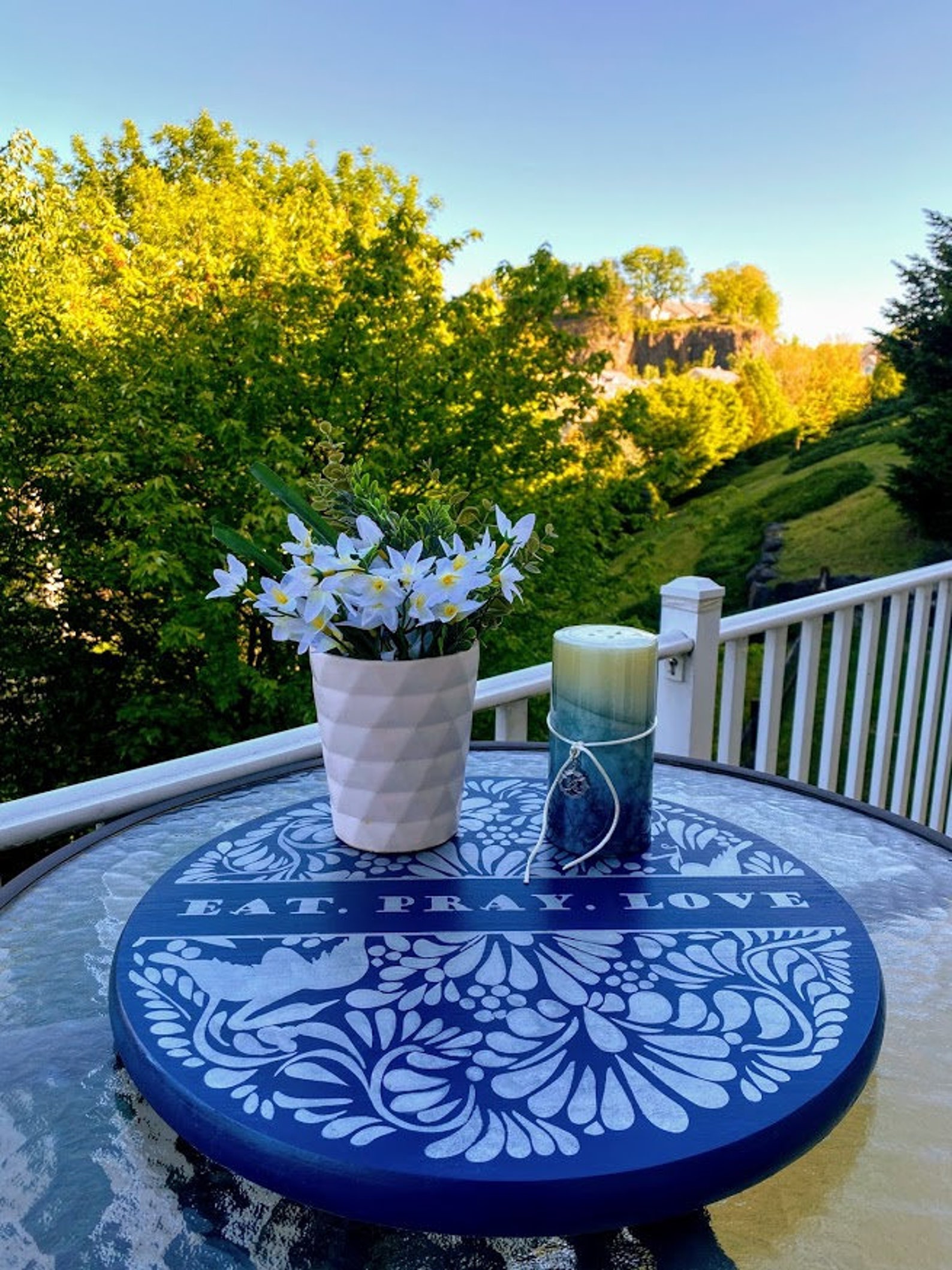 Personalisierte faule Susan / Marine blau und Silber / Schwarz | Etsy