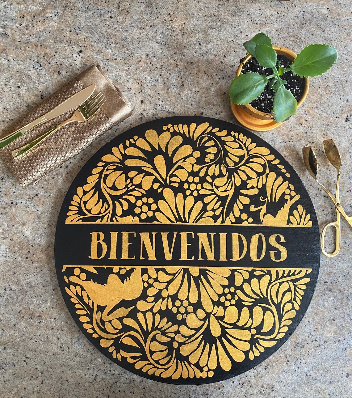 Personalisierte faule Susan / Marine blau und Silber / Schwarz | Etsy