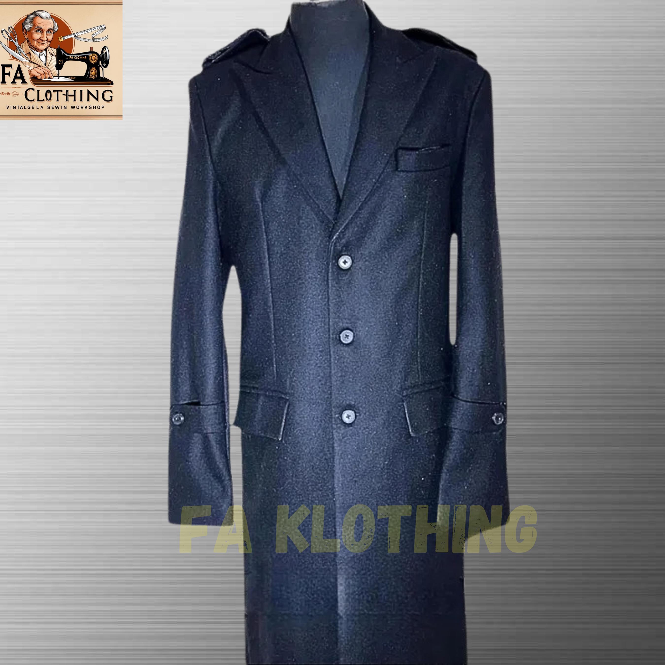Napoleon Inspired Wool Trench Coat: Victorian Steampunk Overcoat