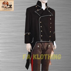 18th Century British Wool Tailcoat: Revolutionary War Reenactment Costume