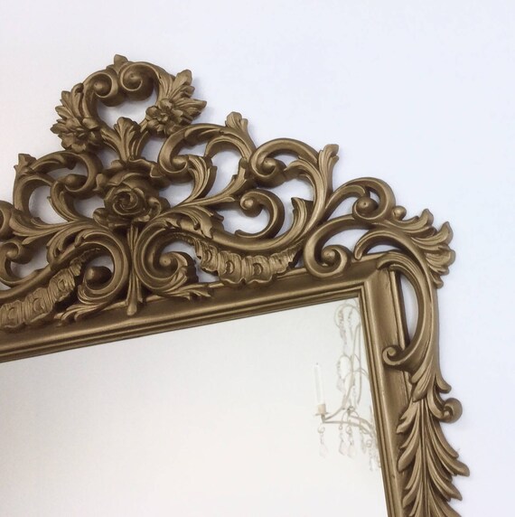Decorative Vintage Mirrors For 31 X19 Baroque Gold Syroco Mirror Vanity Wall Decor Ornate Accent